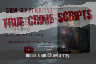 write professional true crime podcast scripts
