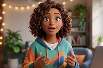 create 3d cartoon, pixar style character or ai avatar