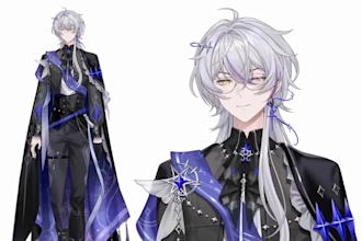 create custom male vtuber model vtuber commission vtuber rigging for streaming