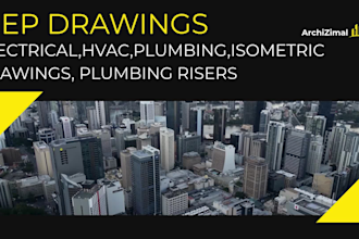 create autocad mep, electrical, plumbing, and hvac drawings
