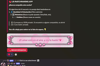 code a custom discord bot with ai chat, roles, matchmaking system, etc