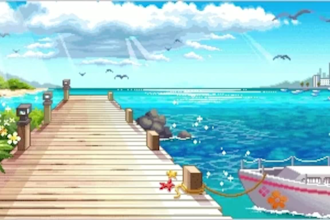 draw pixel art background scene game environment landscape scenery