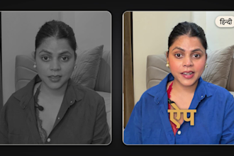 be your indian female hindi english spokesperson