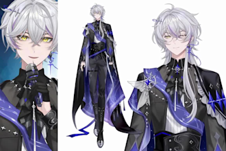 design and rig custom vtuber avatar live2d model anime art for streaming debut