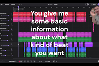 produce an electronic beat for you to rap or sing over