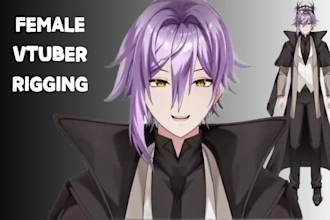 draw and rig custom male or female live2d model vtuber outfit live2d rigging