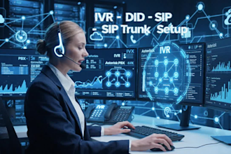 customize voip systems using asterisk or freepbx, integrated with providers like