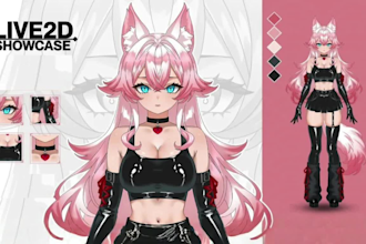 design vtuber avatar for streaming custom anime vtuber persona for livestreaming