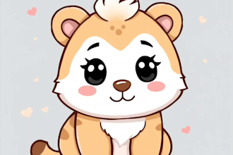 design kawaii animal illustrations for stickers and brands