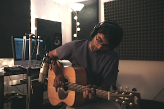 record pristine quality acoustic guitars for your song at lowest price for 2week