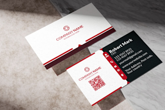 design modern luxury unique business card with qr code