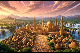 create a mind blowing ai african folktales video, thumbnail