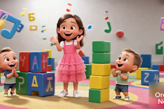 make 3d cartoon animation, kids songs video, youtube kids, ai lip sync