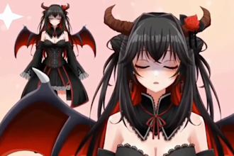 do cute pngtuber model chibi vtuber model art anime live2d avatar male vtuber