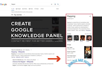 create a standard google knowledgepanel for individual personal and company