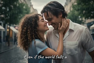do professional ai lyrics music video