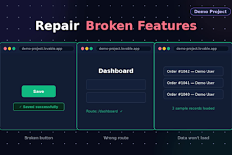 fix lovable app bugs, supabase login and deployment errors