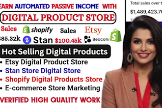 build high converting digital product store on shopify etsy stan store beacon ai