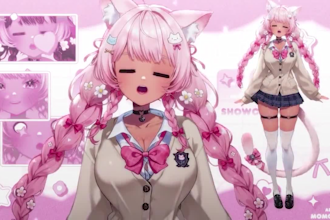 design vtuber model, live2d vtuber model and vtuber rigging for live2d