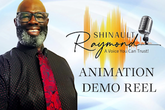record a professional male animation character voice over
