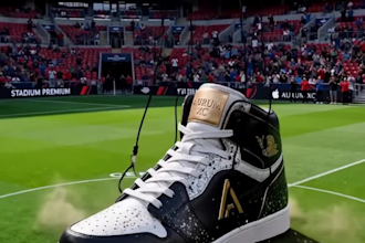 create a 3d drone drop sneaker ad video