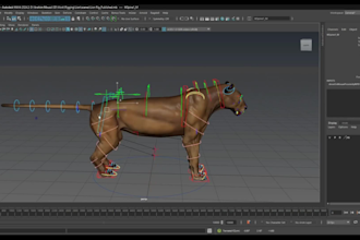 create 3d rigging animals in maya for film, game or animation