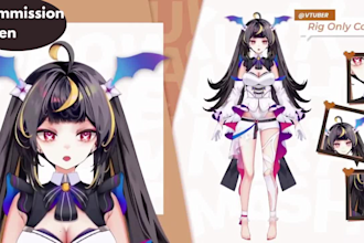 design live2d vtuber model, female or male vtuber model, vtuber model