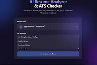 build a ai resume analyzer and ats checker using n8n