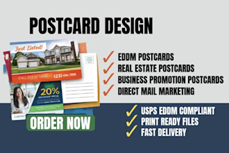 design postcard design, eddm postcard, real estate, business postcard