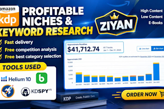 do amazon KDP niche, keyword and competitor research