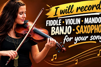 record fiddle banjo violin mandolin saxophone for your song