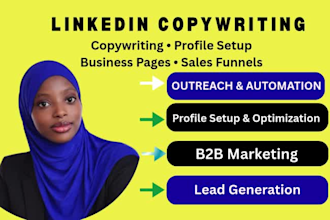do linkedin copywriting profile setup on business sales page and funnel