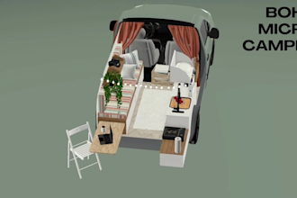 design your dream campervan interior in 3d