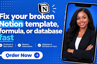 fix your notion template, formulas, database or workspace