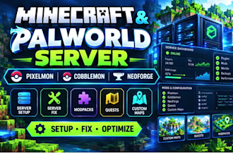 setup palworld pixelmon server fix cobblemon minecraft neoforge quest map serve