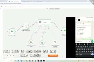 create an ai whatsapp chatbot for customer service and orders