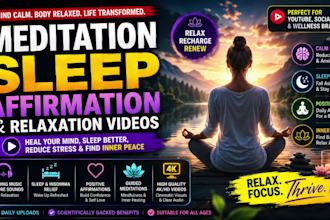 create professional youtube meditation sleep affirmation and relaxation HD video