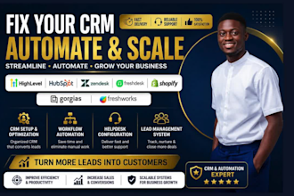 setup fix gohighlevel CRM zendesk gorgias shopify freshworks  hubspot freshdesk