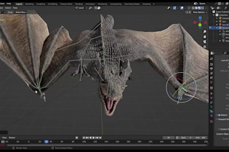 remesh 3d ai avatar,ue5 ar creature,dnd character,idle animate,quadruped rig,glb