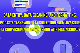 do data entry, copy typing and photo editing