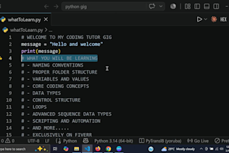 be your python coding mentor ai scripting programming tutor