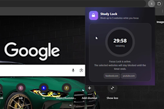 build a chrome extension that blocks instagram, facebook or any website