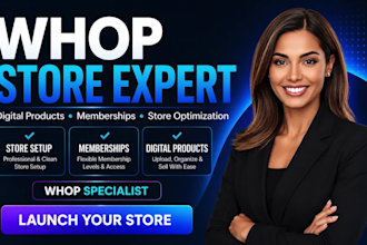 build and optimize your whop store for digital products and memberships