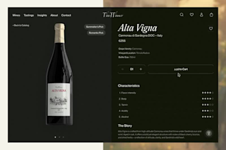 design a premium wine website, winery, vineyard, wine store