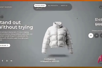 create3d product showcase website with gsap r3f  three js webgl for your brand