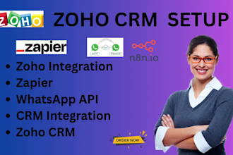 integrate zoho CRM with whatsapp gmail zapier apis and business tools