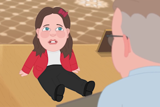 create simple 2d cartoon animation video and characters