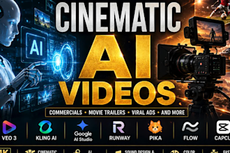 create cinematic ai generated ai video editing animation and cinematic trailers
