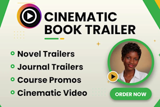 create cinematic book trailer video movie trailer book teaser promotion