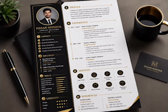 design a professional CV resume and cover letter